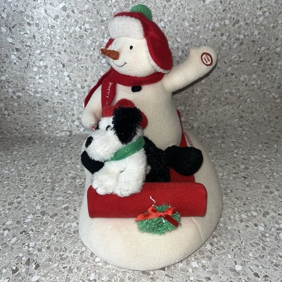 Hallmark JinglePals SNOW WHAT FUN SLEDDERS Animated Snowman Dog Penguin VIDEO - Picture 8 of 17